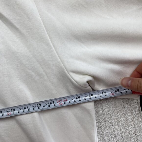 Y2K Tommy Hilfiger Sweatshirt Crew Neck Mens XXL White Embossed Spell Out Read - Picture 13 of 16